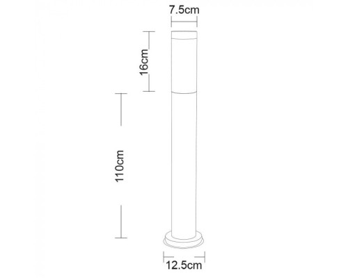 Наземный светильник Salire A3157PA-1SS Arte Lamp