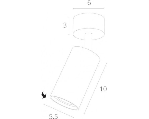 Спот Aquarius A3216PL-1WH Arte Lamp