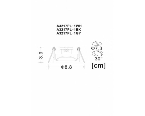 Точечный светильник Accento A3217PL-1WH Arte Lamp
