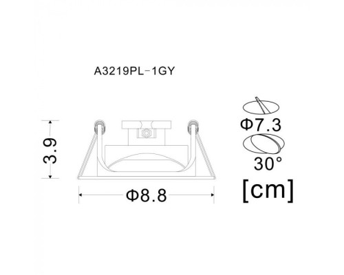 Точечный светильник Accento A3219PL-1GY Arte Lamp