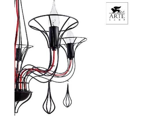 Подвесная люстра Artefact A3225LM-5BK Arte Lamp