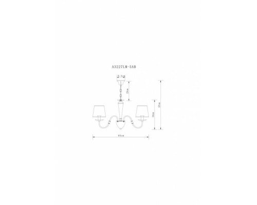 Подвесная люстра Fiona A3227LM-5AB Arte Lamp
