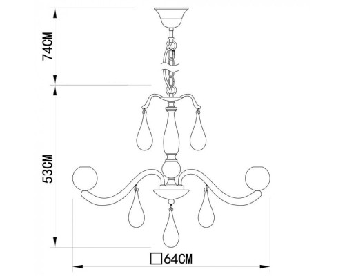 Подвесная люстра Sigma A3229LM-6WH Arte Lamp