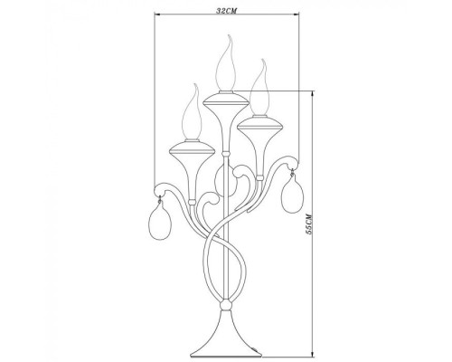 Настольная лампа Montmartre A3239LT-3WH Arte Lamp