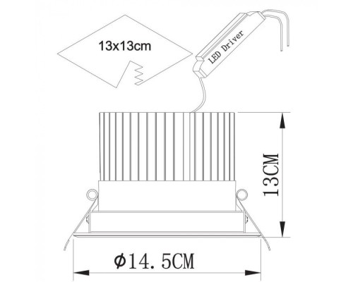 Точечный светильник Apertura A3315PL-1WH Arte Lamp