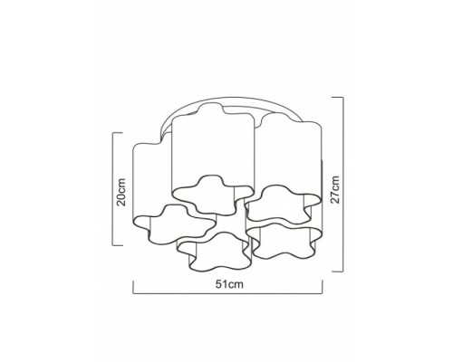 Потолочная люстра Serenata A3459PL-5AB Arte Lamp