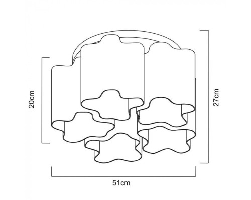 Потолочный светильник Serenata A3479PL-5CC Arte Lamp