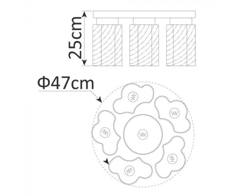 Потолочная люстра Canzone A3489PL-6CC Arte Lamp