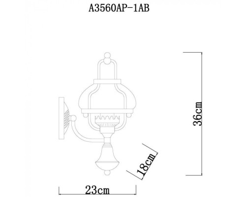 Бра Armstrong A3560AP-1AB Arte Lamp