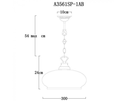 Подвесной светильник Armstrong A3561SP-1AB Arte Lamp