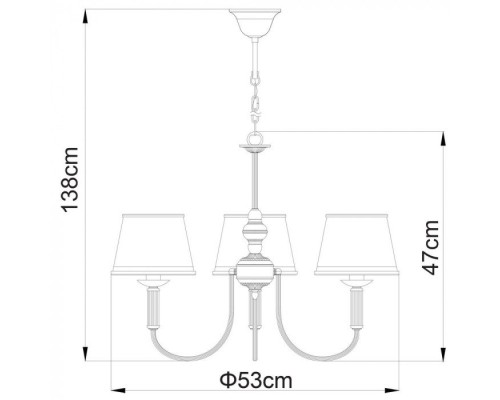 Подвесная люстра Alice A3579LM-3AB Arte Lamp