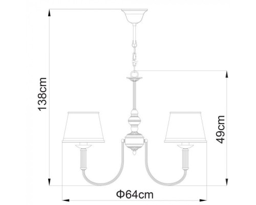 Подвесная люстра Alice A3579LM-5AB Arte Lamp