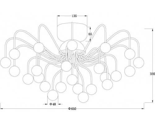 Потолочная люстра Dexter A3619PL-24BK Arte Lamp