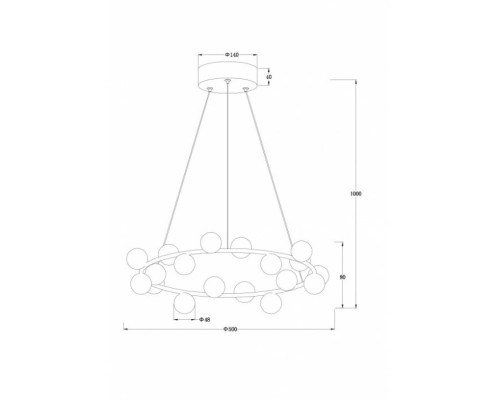 Подвесная люстра Dexter A3619SP-18BK Arte Lamp