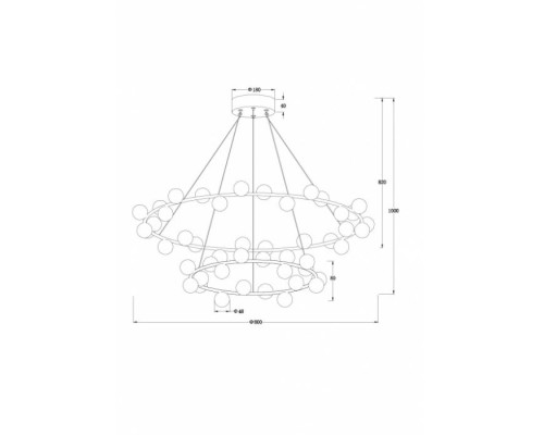 Подвесная люстра Dexter A3619SP-48BK Arte Lamp