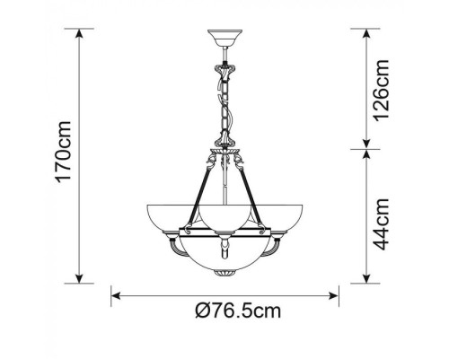 Подвесная люстра Windsor A3777LM-3-2AB Arte Lamp