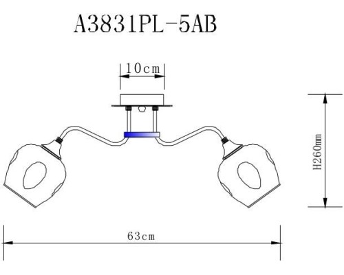 Потолочная люстра Monica A3831PL-5AB Arte Lamp