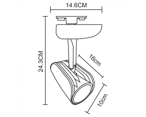 Трековый светильник Lynx A3930PL-1BK Arte Lamp