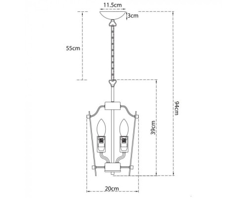Подвесная люстра Sandro A3938SP-4CC Arte Lamp