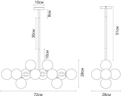 Потолочная люстра Bolla-Piccolo A3988SP-12AB Arte Lamp