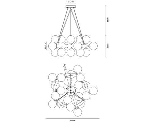 Подвесная люстра Bolla-Piccolo A3988SP-20AB Arte Lamp