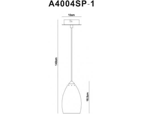 Подвесной светильник Atlantis A4004SP-1WH Arte Lamp