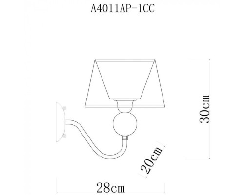 Бра Turandot A4011AP-1CC Arte Lamp