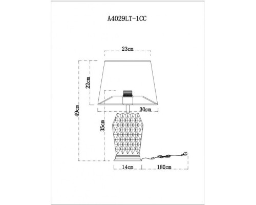 Настольная лампа Murano A4029LT-1CC Arte Lamp