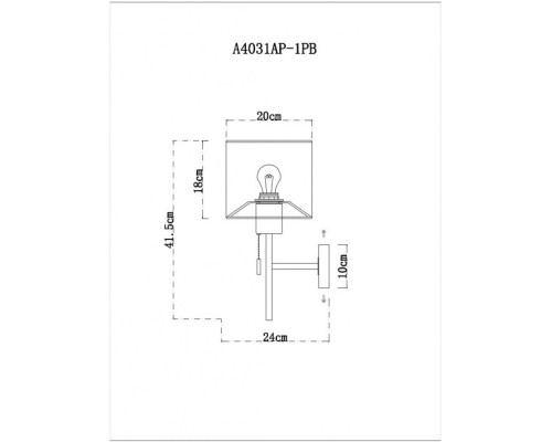 Бра Proxima A4031AP-1PB Arte Lamp