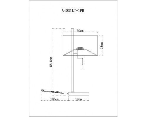 Настольная лампа Proxima A4031LT-1PB Arte Lamp