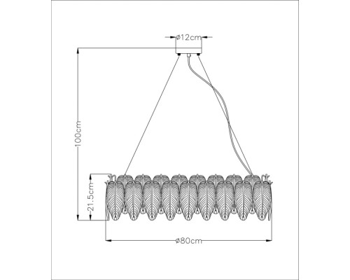 Подвесная люстра Evie A4052SP-12SG Arte Lamp