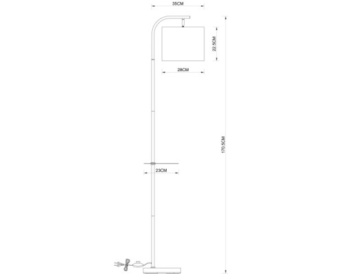 Торшер Connor A4053PN-1BK Arte Lamp