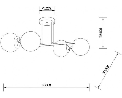 Потолочная люстра Ornella A4059PL-4AB Arte Lamp