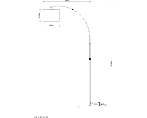 Торшер Paolo A4060PN-1PB Arte Lamp
