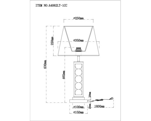 Интерьерная настольная лампа Jessica A4062LT-1CC Arte Lamp