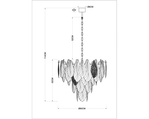 Подвесная люстра Felicita A4080LM-12GO Arte Lamp