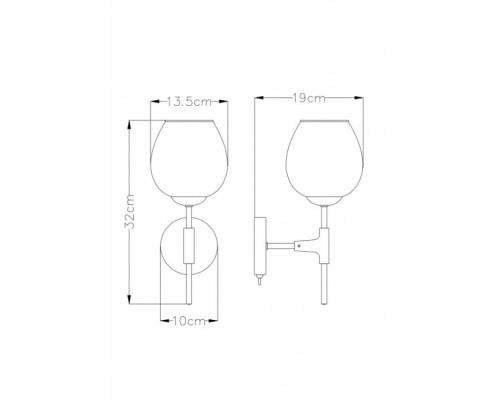 Бра Yuka A4103AP-1GO Arte Lamp