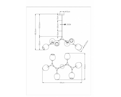 Потолочная люстра Yuka A4103SP-6GO Arte Lamp
