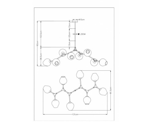 Потолочная люстра Yuka A4103SP-8GO Arte Lamp