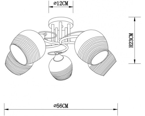 Потолочная люстра Atria A4121PL-5WH Arte Lamp