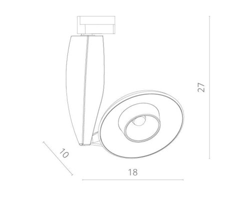 Трековый светильник Nota A4235PL-1BK Arte Lamp