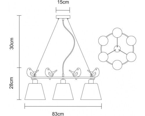 Подвесная люстра Passero A4289LM-6WH Arte Lamp