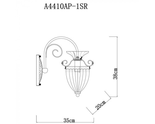 Бра Schelenberg A4410AP-1SR Arte Lamp