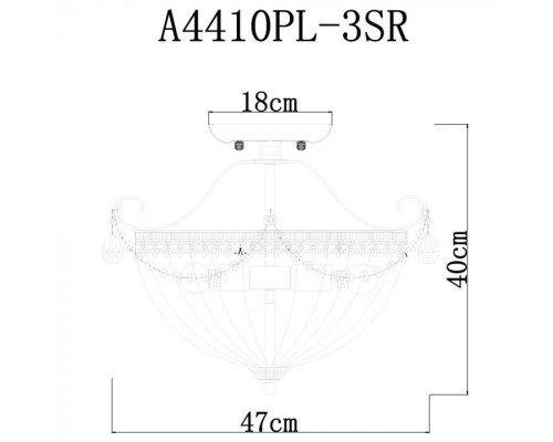 Потолочная люстра Schelenberg A4410PL-3SR Arte Lamp