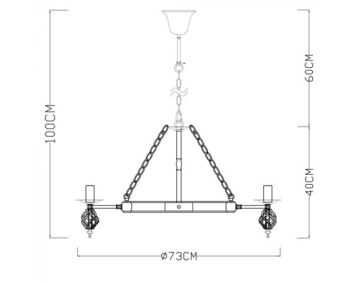 Подвесная люстра Cartwheel A4550LM-6CK Arte Lamp