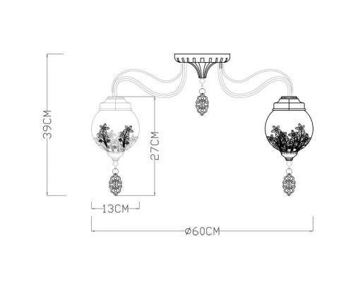 Потолочная люстра Moroccana A4552PL-5GO Arte Lamp