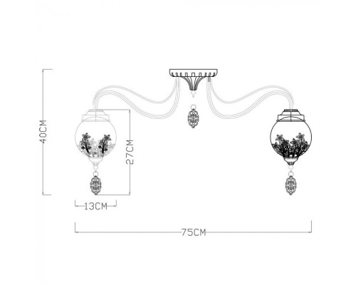 Потолочная люстра Moroccana A4552PL-8GO Arte Lamp