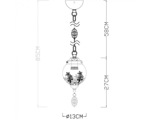 Подвесной светильник Moroccana A4552SP-1GO Arte Lamp