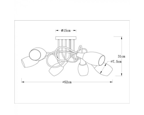 Потолочная люстра Volare A4591PL-6SS Arte Lamp