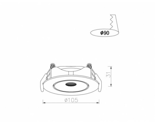 Точечный светильник Kaus A4762PL-1WH Arte Lamp